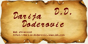 Darija Doderović vizit kartica